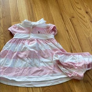 Girls Ralph Lauren dress, matching diaper cover